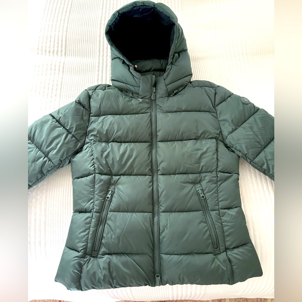 SAVE THE DUCK Green Puffer Jacket
